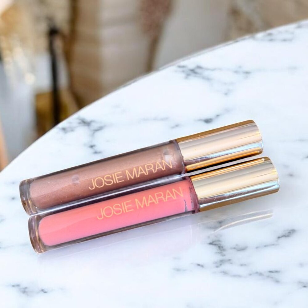 Josie Maran Argan Lip Gloss Bundle in Optimism and Blissful Shades